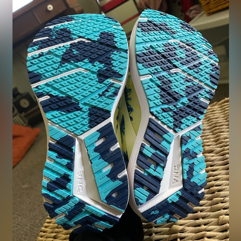 Brooks Revel Sneakers - Blue, Yellow, and Orange Tye Dye - Picture 6 of 9